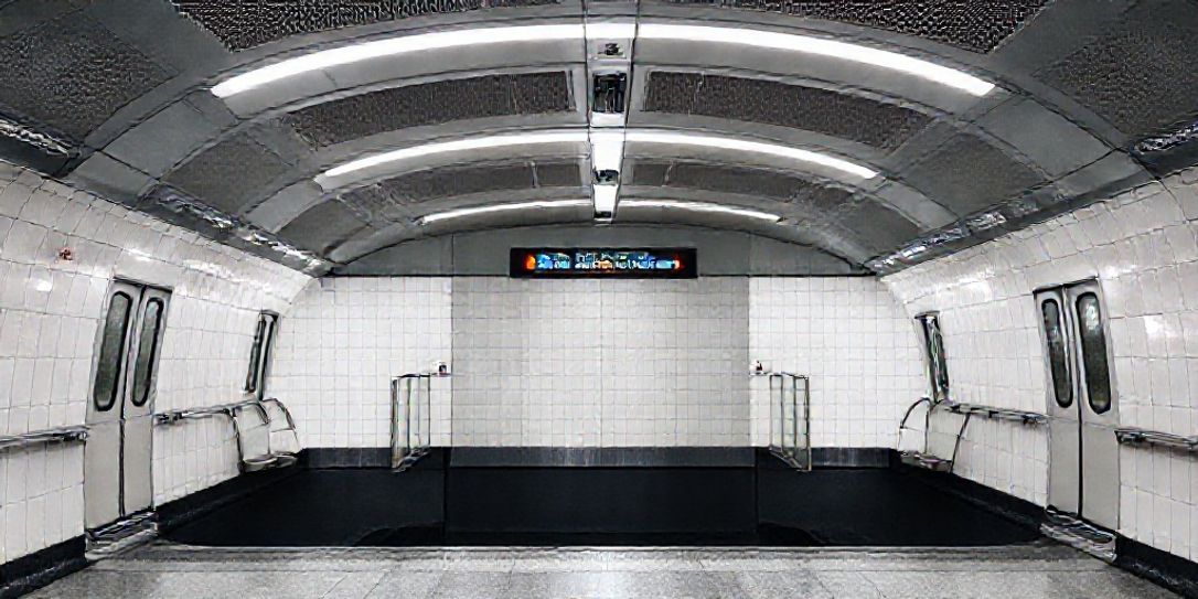 Modern subway station with AI-powered navigation